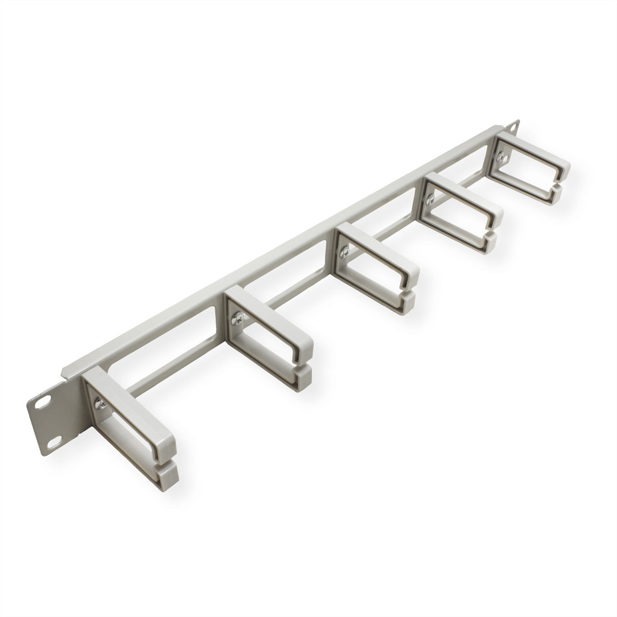 VALUE Rangierpanel 19" 1U, 5 Kabelösen Typ C – Grau