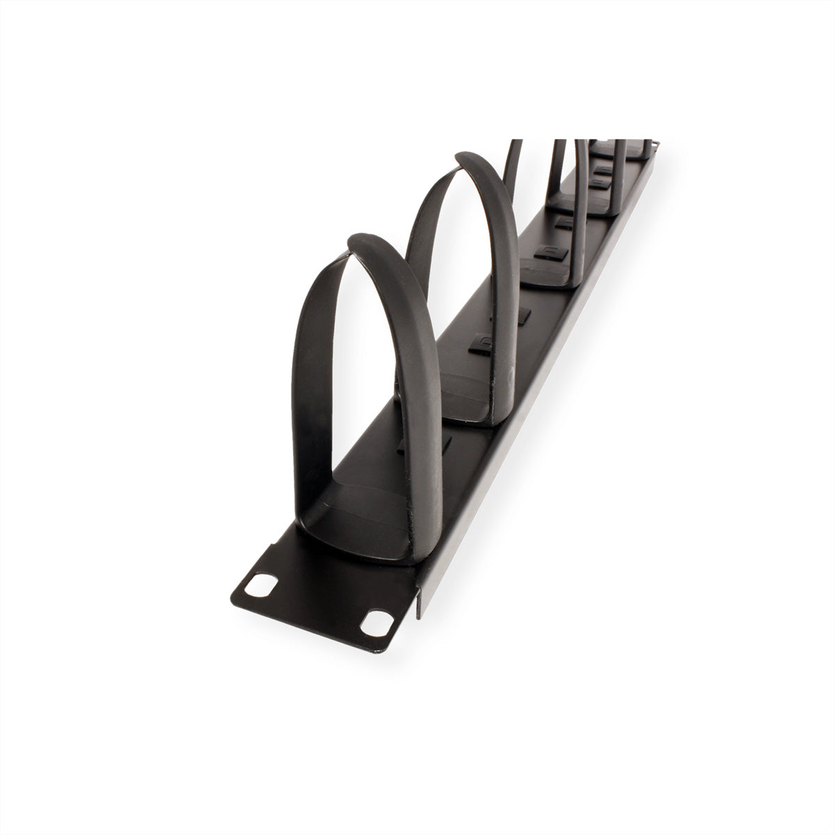 VALUE Rangierpanel 19" 1U, 5 Ringe 42×85 mm – Schwarz