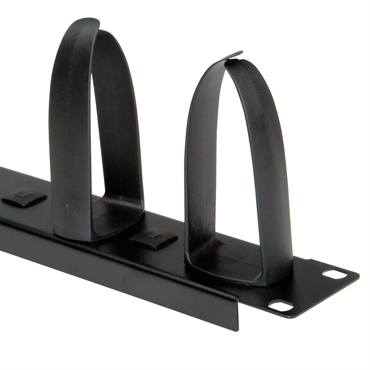 VALUE Rangierpanel 19" 1U, 5 Ringe 42×85 mm – Schwarz
