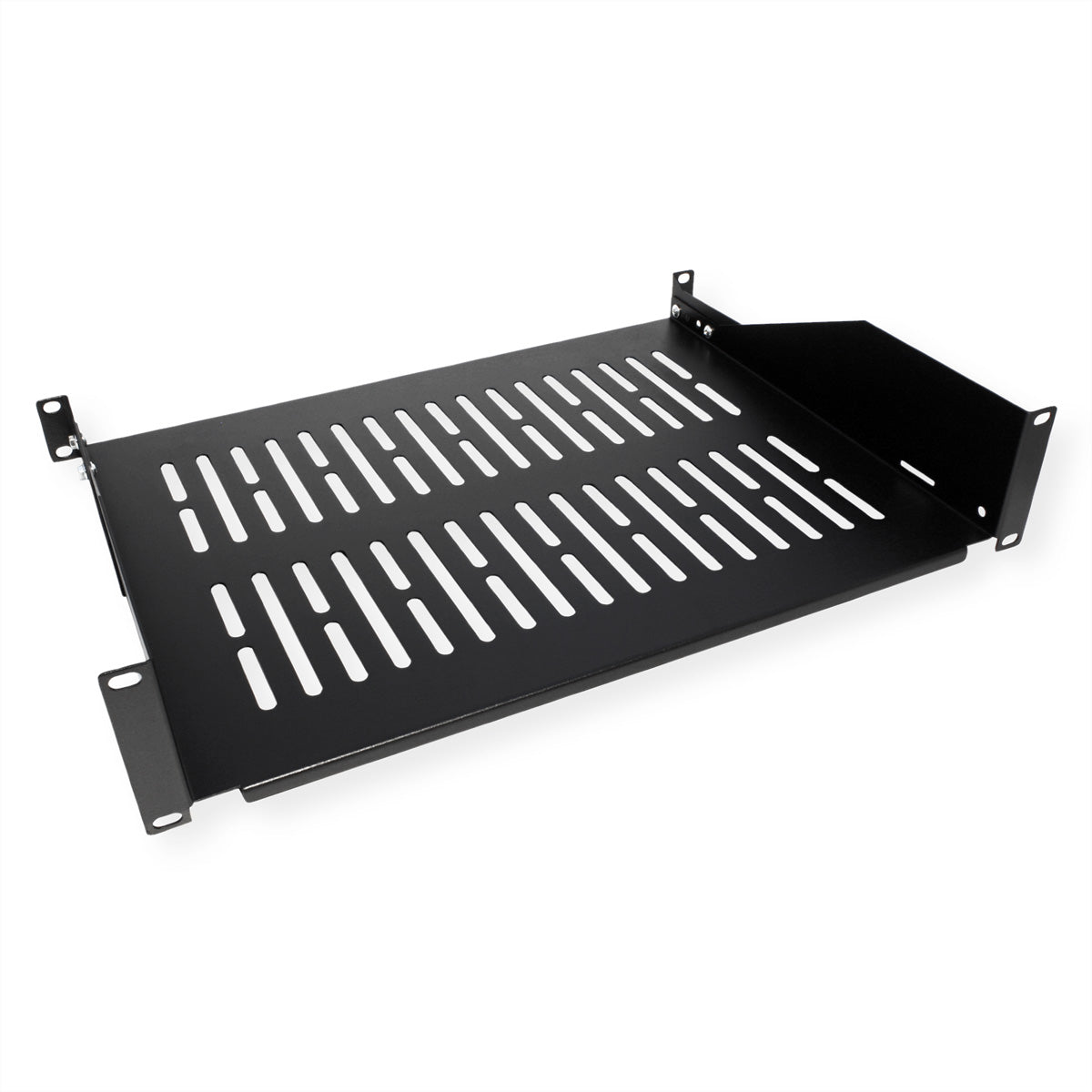 VALUE 19" Geräteträger - Regalboden - 19" Rack, 2U, 485×350 mm, 25 kg, Schwarz