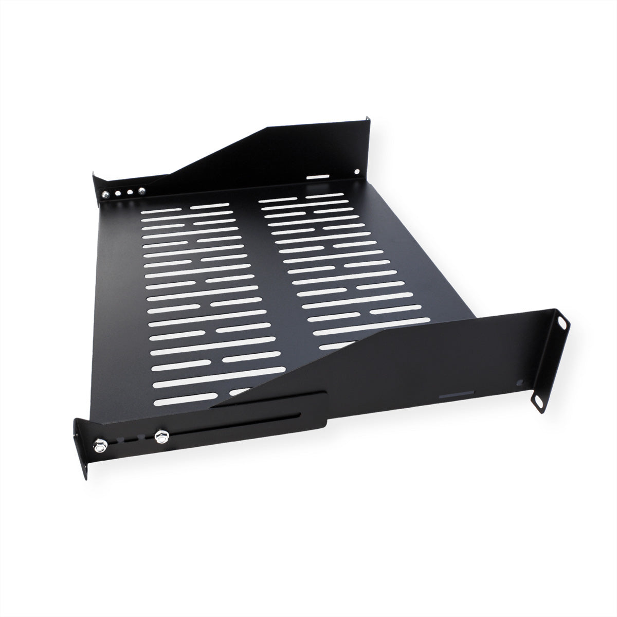 VALUE 19" Geräteträger - Regalboden - 19" Rack, 2U, 485×350 mm, 25 kg, Schwarz