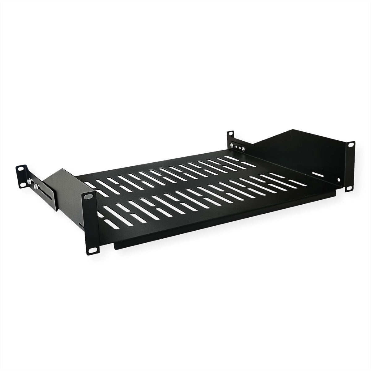 VALUE 19" Geräteträger - Regalboden - 19" Rack, 2U, 485×350 mm, 25 kg, Schwarz