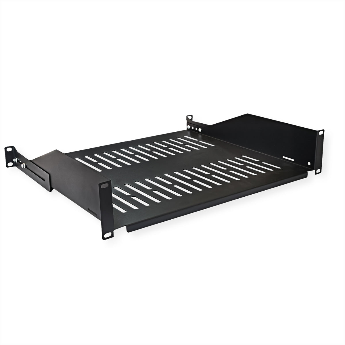 VALUE 19" Geräteträger – 2U, 485×400 mm, 25 kg, Schwarz