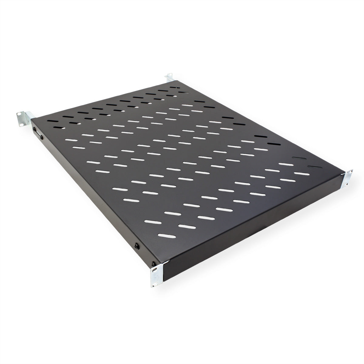 VALUE 19"-Fachboden – 19" Rack, 1U, 440×352 mm, 50 kg, Schwarz