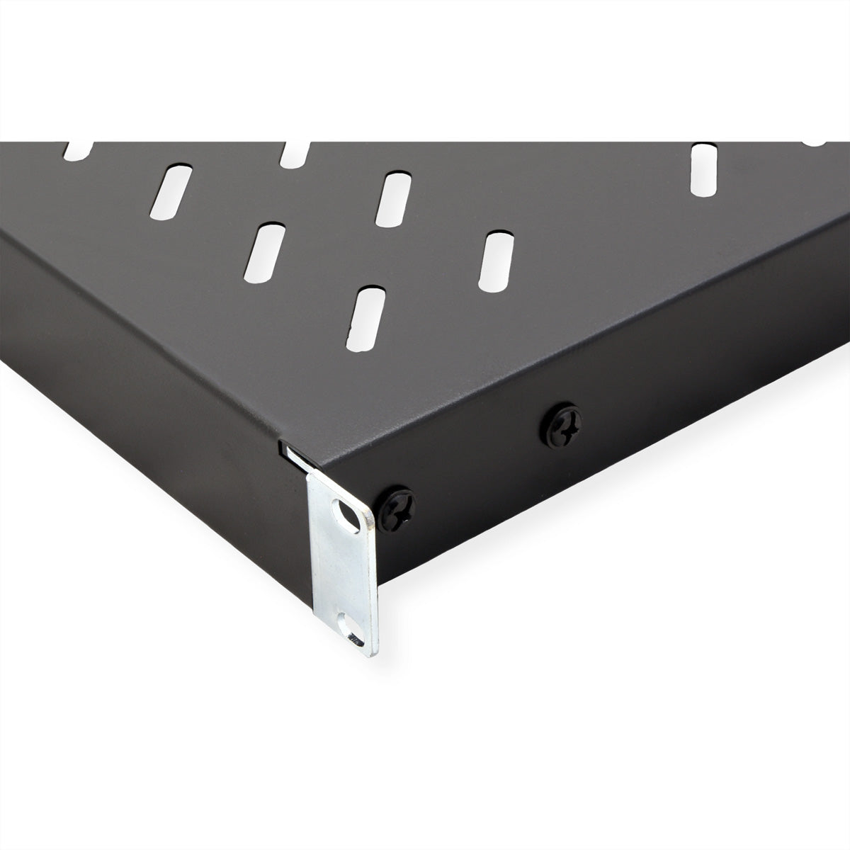 VALUE 19"-Fachboden – 19" Rack, 1U, 440×352 mm, 50 kg, Schwarz
