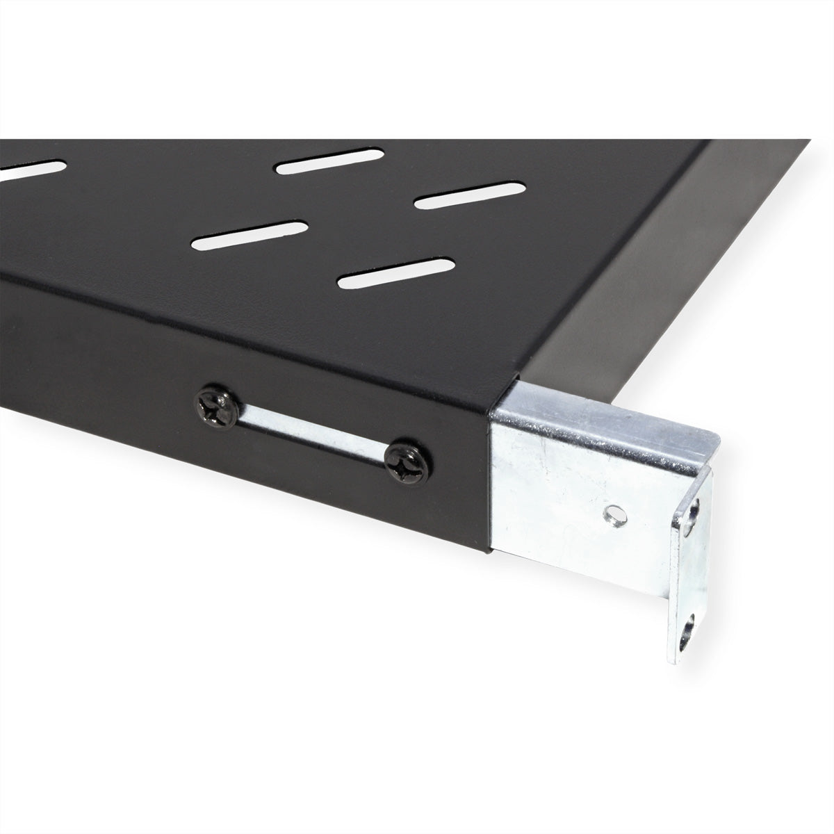 VALUE 19"-Fachboden – 19" Rack, 1U, 440×352 mm, 50 kg, Schwarz
