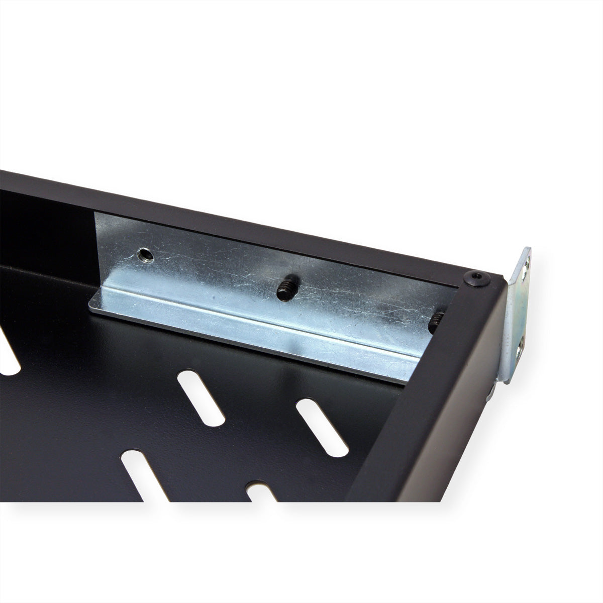 VALUE 19"-Fachboden – 19" Rack, 1U, 440×352 mm, 50 kg, Schwarz
