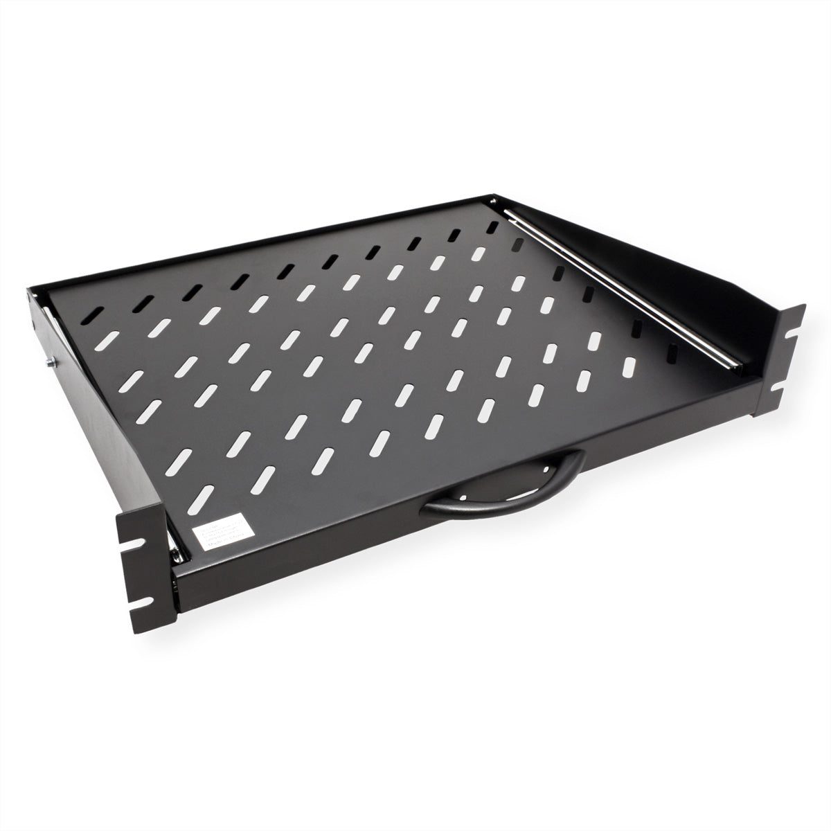VALUE Rack-Regalboden 19" – ausziehbar – 2U – 483 × 350 × 88 mm – 30 kg – schwarz – Stahl