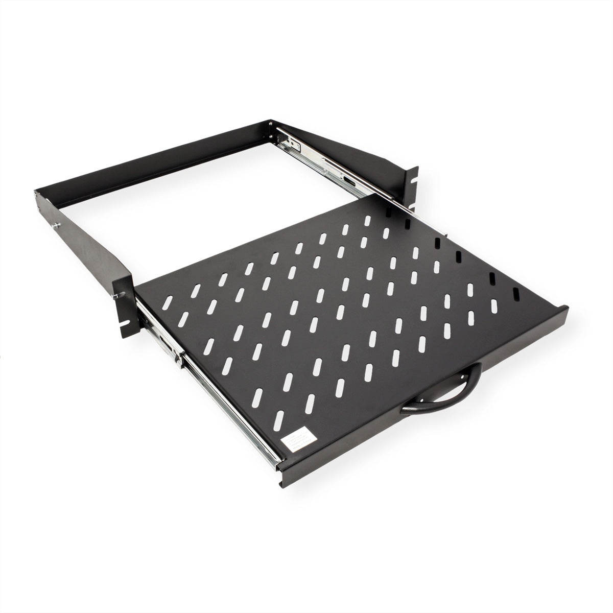 VALUE Rack-Regalboden 19" – ausziehbar – 2U – 483 × 350 × 88 mm – 30 kg – schwarz – Stahl
