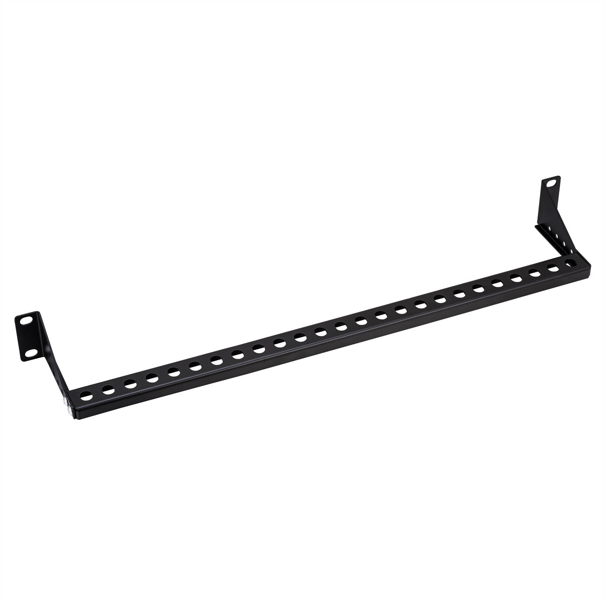 VALUE Rangierpanel 19" 1U, einstellbare Tiefe 40–90 mm, 25×Ø 9 mm Schnürlöcher, 483×90×44 mm – schwarz