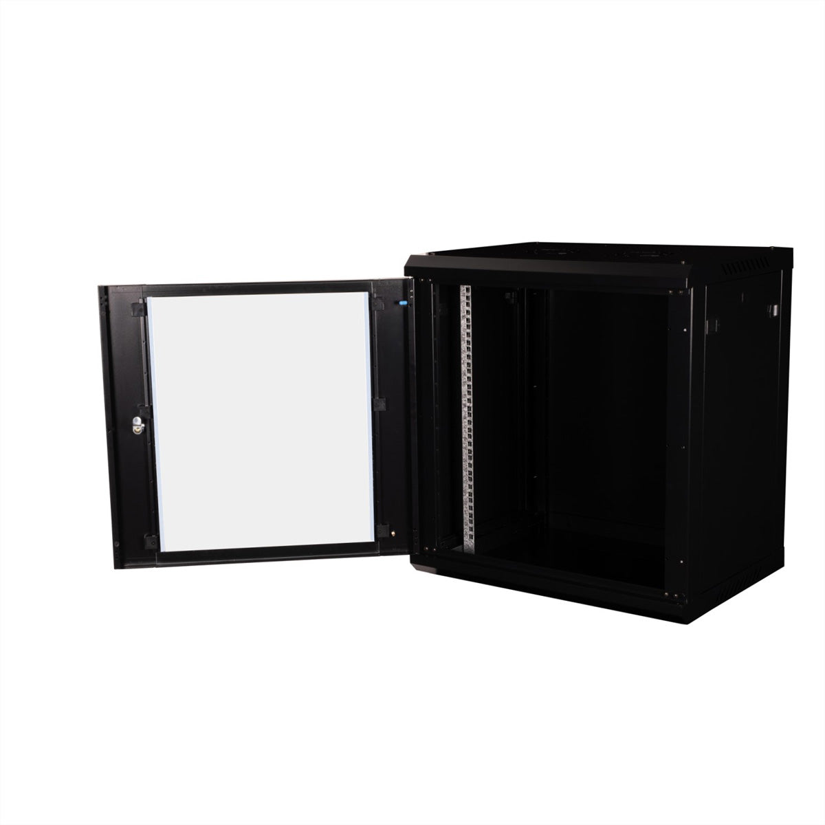VALUE 19" Wandverteiler 12U, IP20, abschliessbar, 600 × 450 × 645 mm, schwarz, Stahl