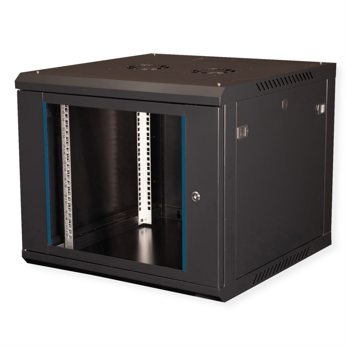 VALUE 19" Wandverteiler 9U, IP20, abschliessbar, 600 × 600 × 512 mm, schwarz