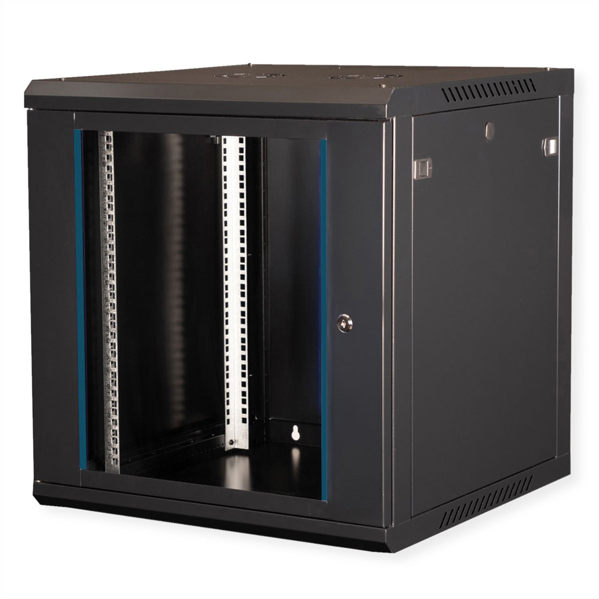 VALUE 19" Wandgehäuse – 12U, 600×600 mm, Bausatz, Schwarz