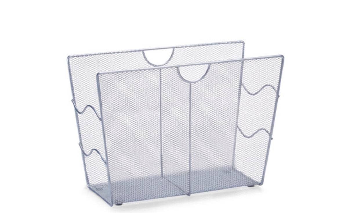 Zeller Present Zeitschriftenständer – Metall – Silber – 390 × 175 × 270 mm