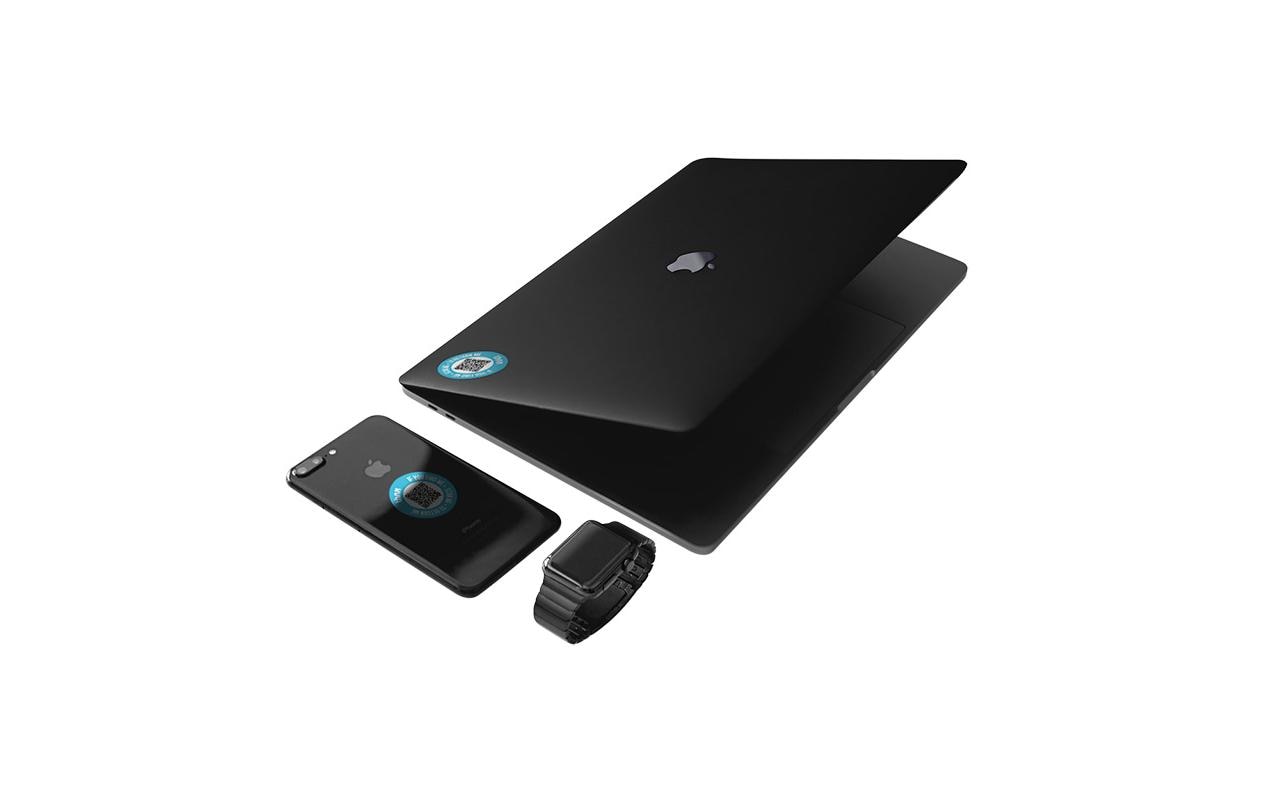 Thnxtags Schlüsselanhänger Smart Pack XL für Thnx Tags App – Blau, 34 × 34 mm