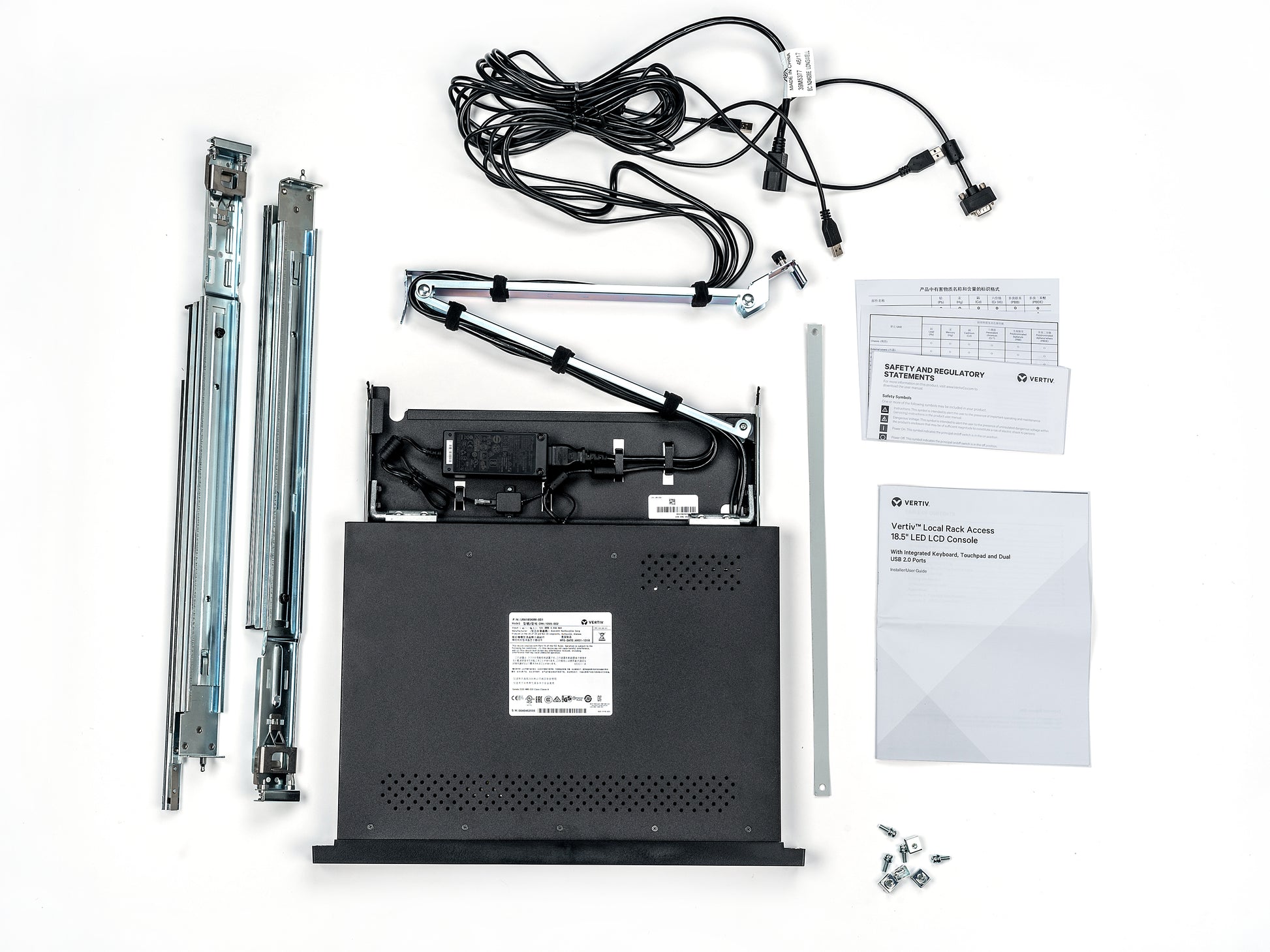 Vertiv Avocent – 19" Rack-LCD-Konsole – 1366 × 768, USB, VGA, FR AZERTY – 1U