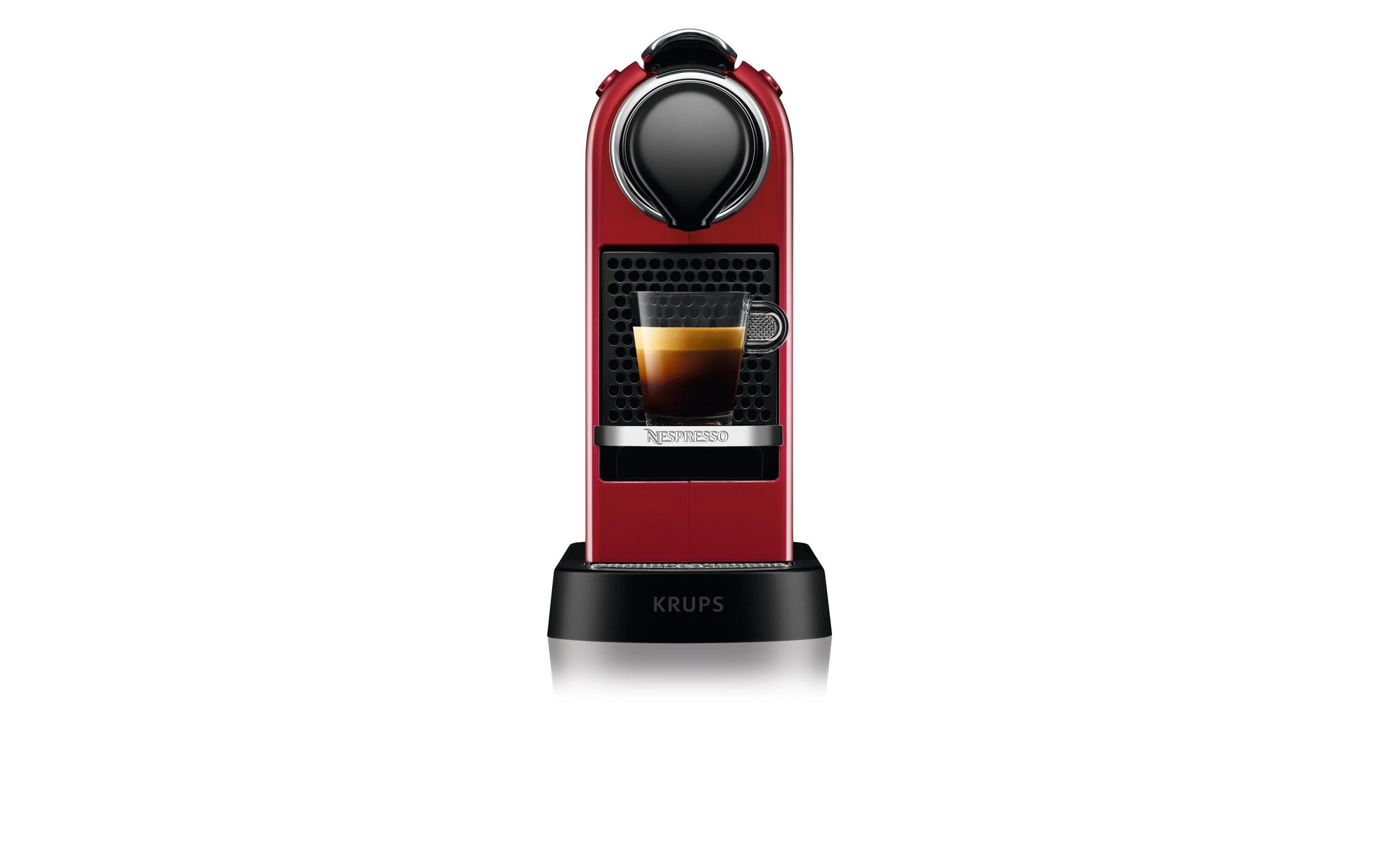 Krups Citiz XN7415 Kapselmaschine – für Nespresso-Kapseln, 19 bar, 1 l, 1 Tasse, Rot