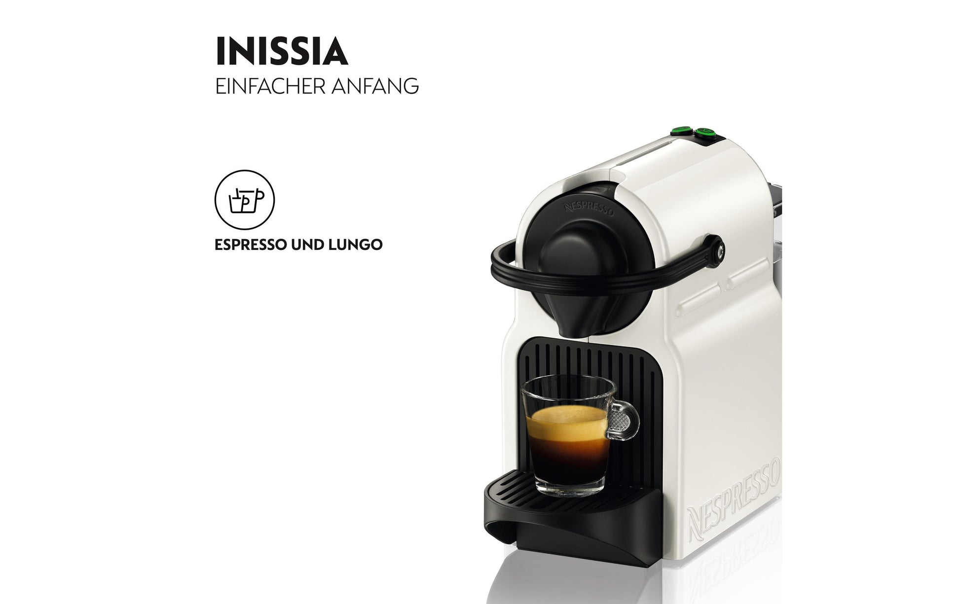 Krups Inissia XN1001 Kapselmaschine – für Nespresso-Kapseln, 19 bar, 700 ml, Weiss