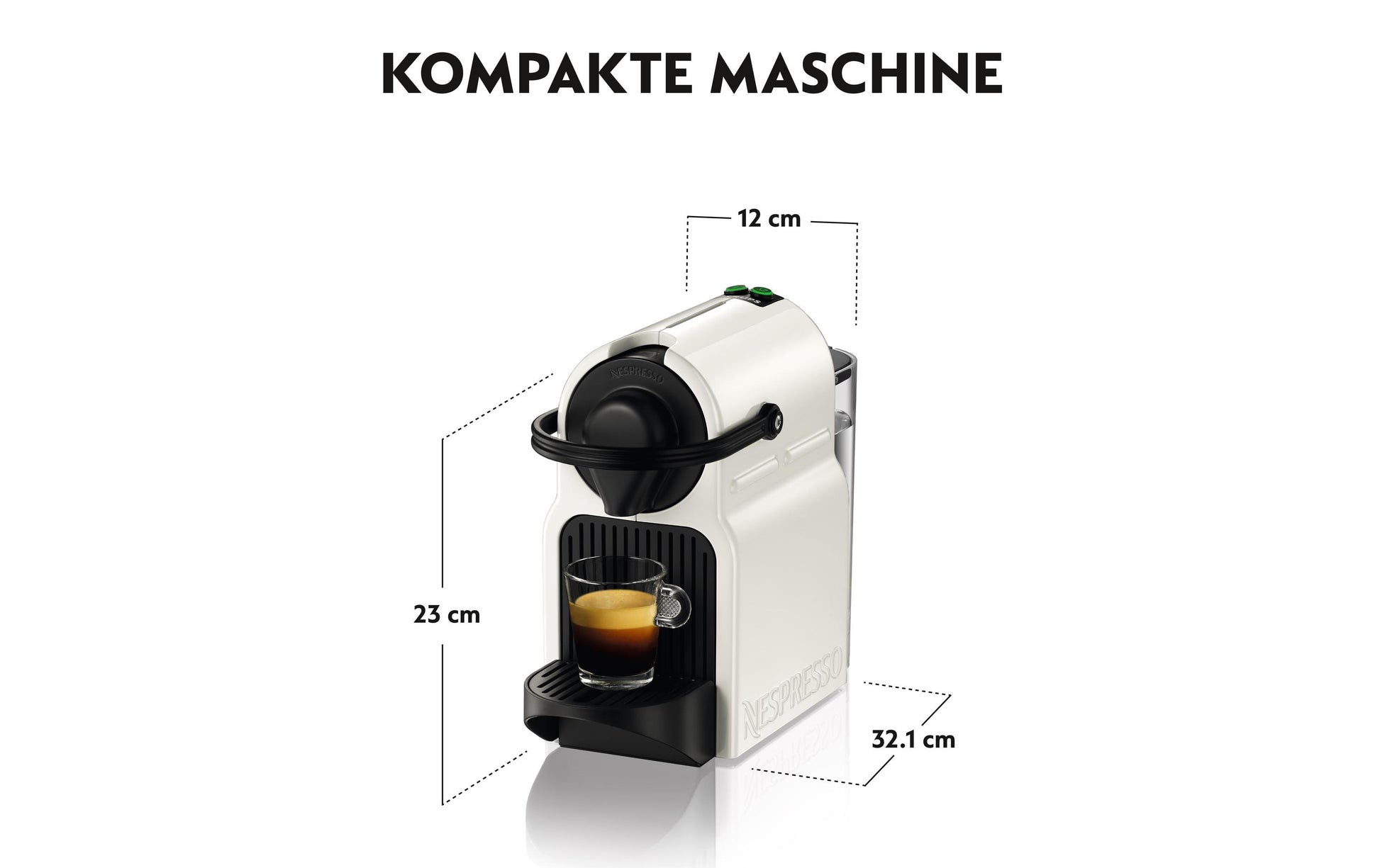 Krups Inissia XN1001 Kapselmaschine – für Nespresso-Kapseln, 19 bar, 700 ml, Weiss