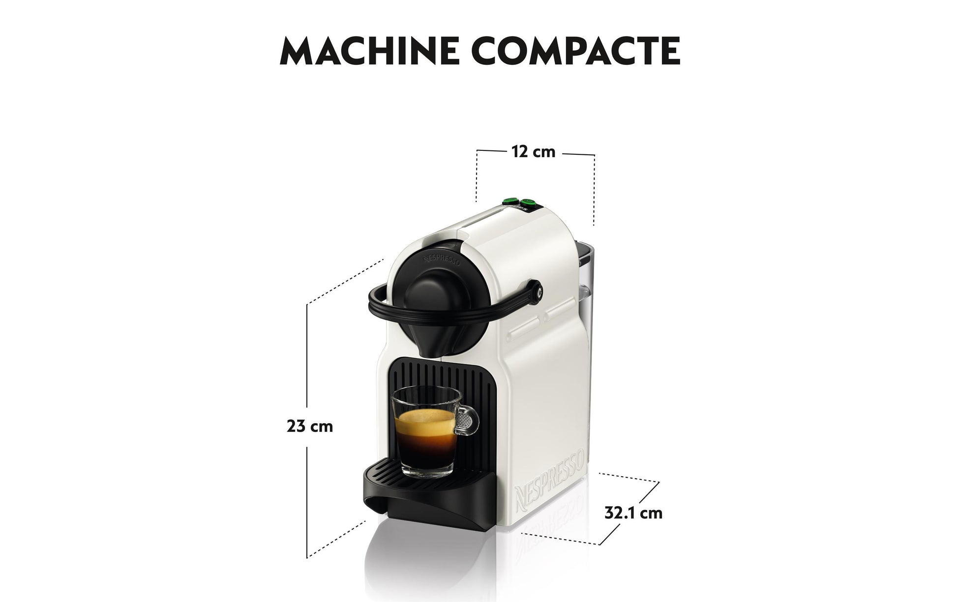 Krups Inissia XN1001 Kapselmaschine – für Nespresso-Kapseln, 19 bar, 700 ml, Weiss