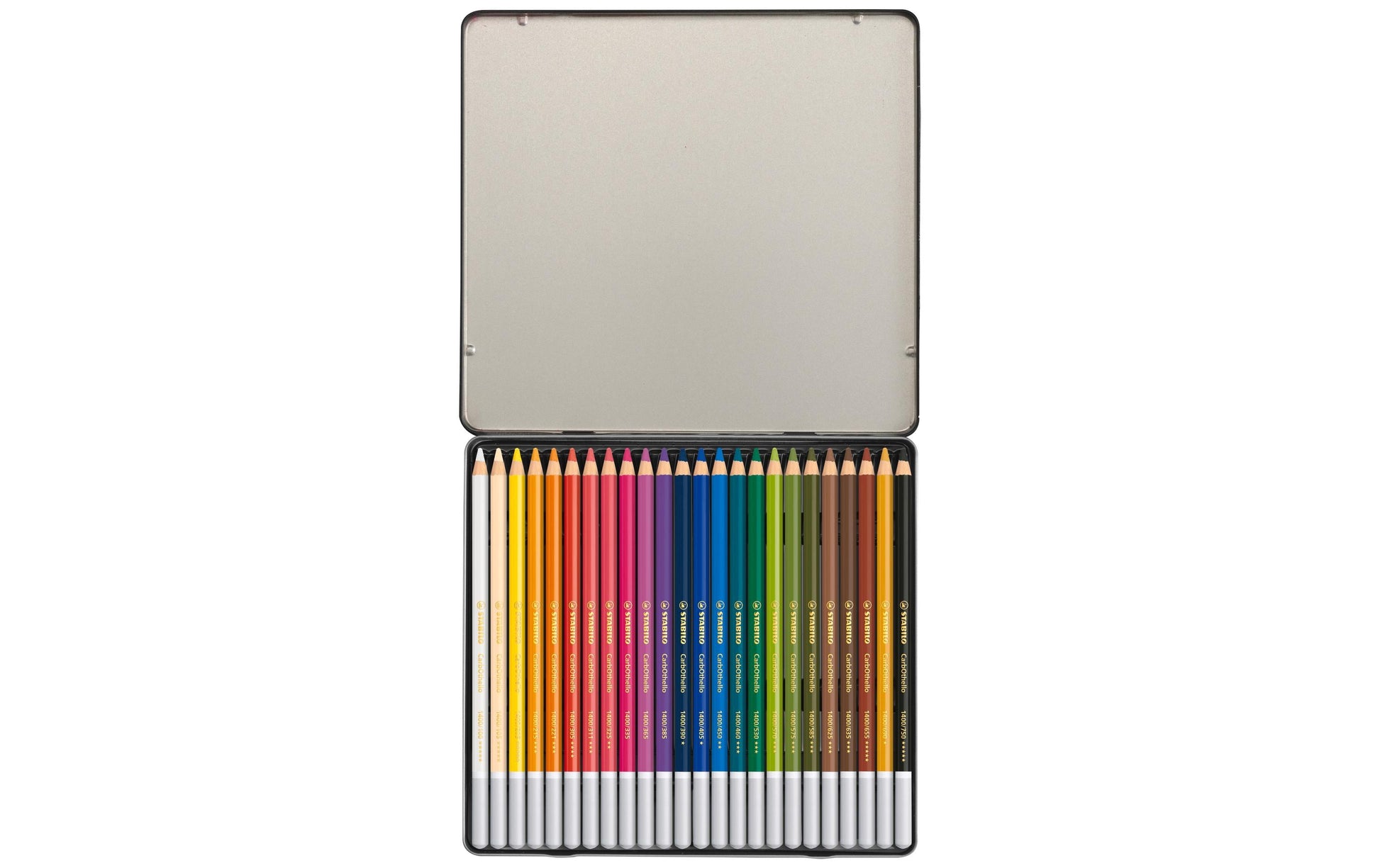 STABILO CarbOthello Buntstifte – Minen‑Ø 4,4 mm, 24 Farben, in Metallschachtel