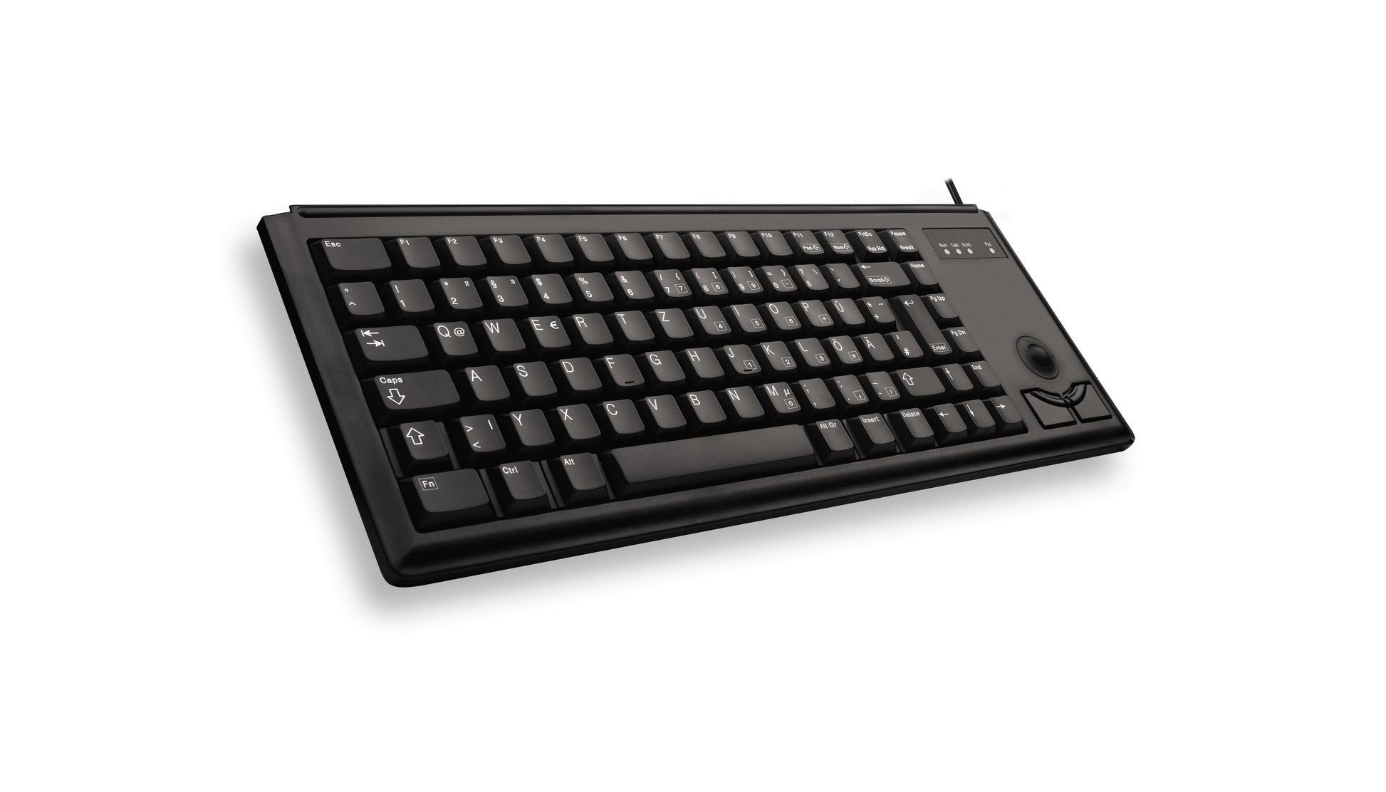 CHERRY G84-4400 – Tastatur, kabelgebunden (USB-A), mechanisch, mit Trackball, schwarz