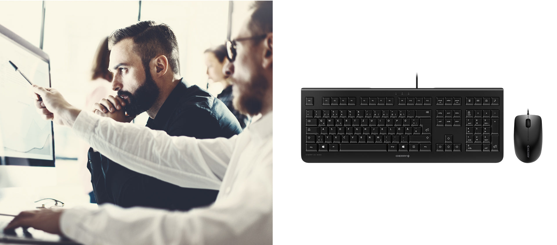 CHERRY DC 2000 PAN-NORDIC – Tastatur, kabelgebunden (USB), Nordisch-Layout (Nordic) – für Windows