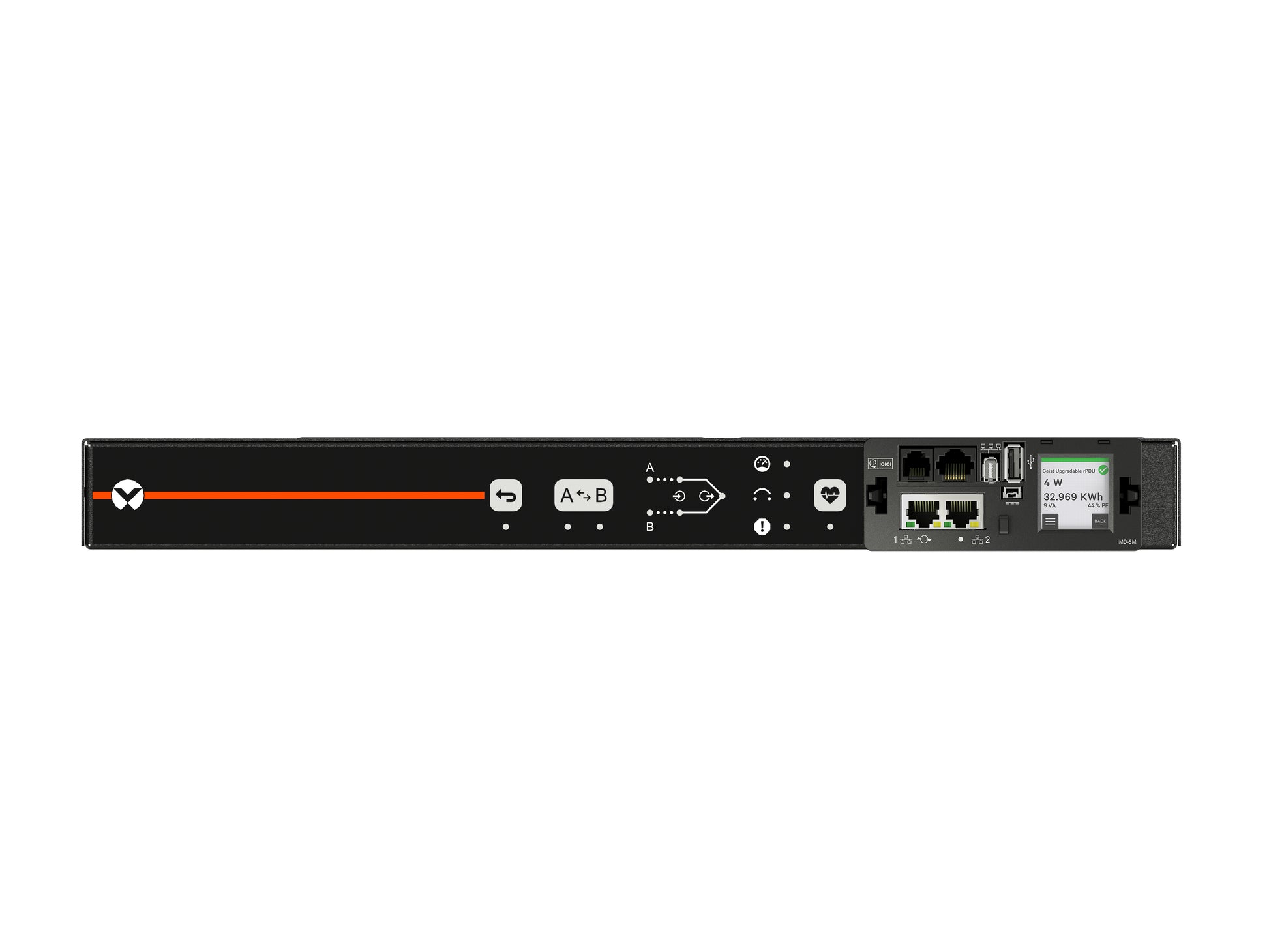 Vertiv Rack-PDU – Überwacht, NMC, 1-ph, Rack 1U, 15 A 100–240 V, 10×C13, C14 Eingang, 3 m