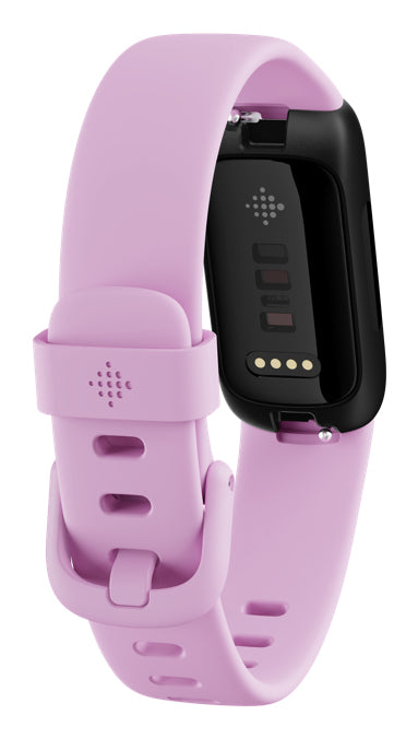Fitbit Inspire 3 – Smartwatch – 39,32 mm, Connected GPS, AMOLED, 5 ATM, Fliedertraum/Schwarz, Bandgrösse S/L
