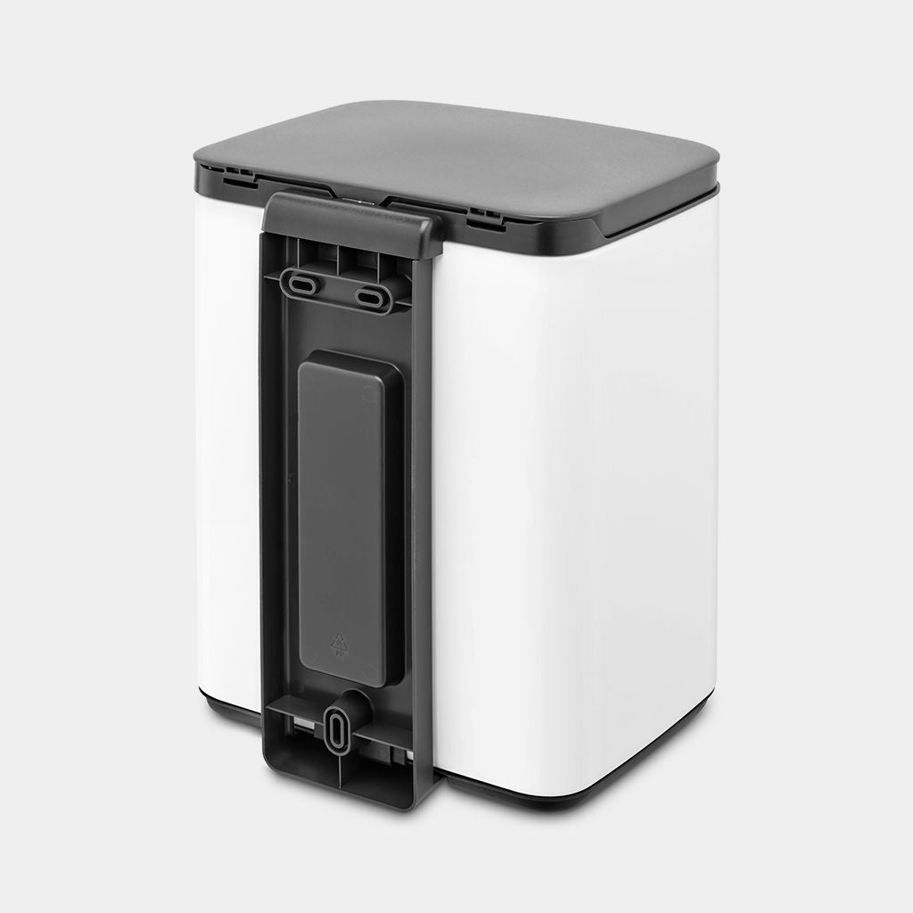 Brabantia Kosmetikeimer – 7 l – Stahl, rechteckig – Weiss – Soft-Close