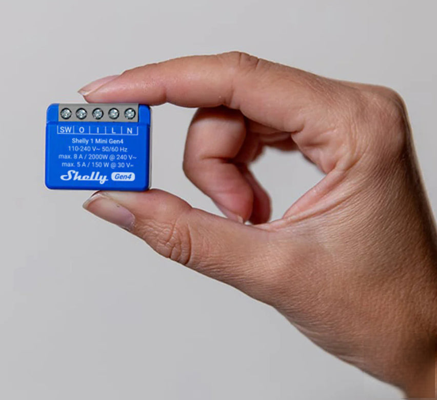 Shelly 1 Mini Gen4 – Smart-Steckdose – WLAN, Zigbee, 8 A – für Amazon Alexa, Google Assistant, Matter