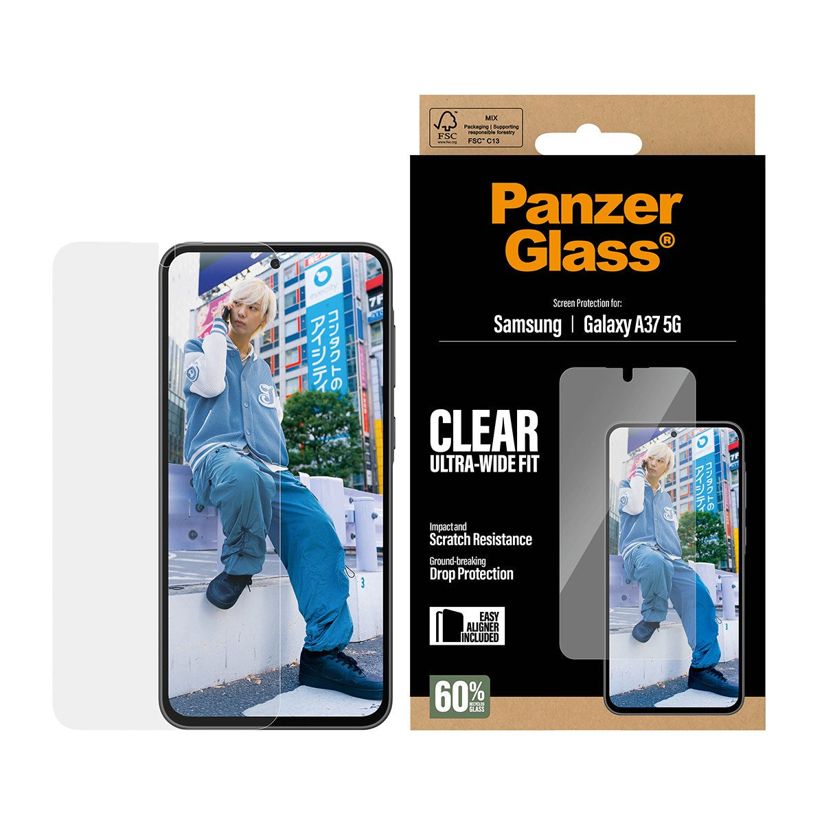 PanzerGlass Displayschutz, Ultra-Wide Fit – für Galaxy A37 5G