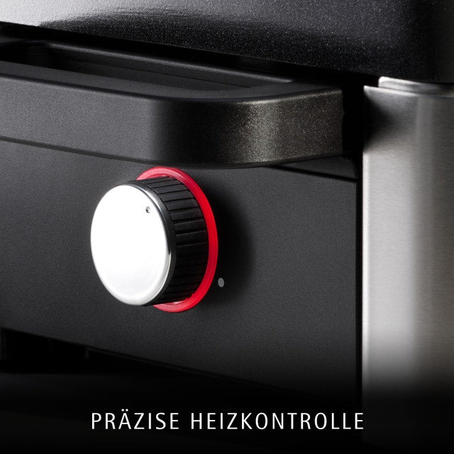 WMF Raclette-Grill LONO SELECTION FOR 8 – 1500 W, keramikbeschichtete Grillplatte – schwarz/edelstahl