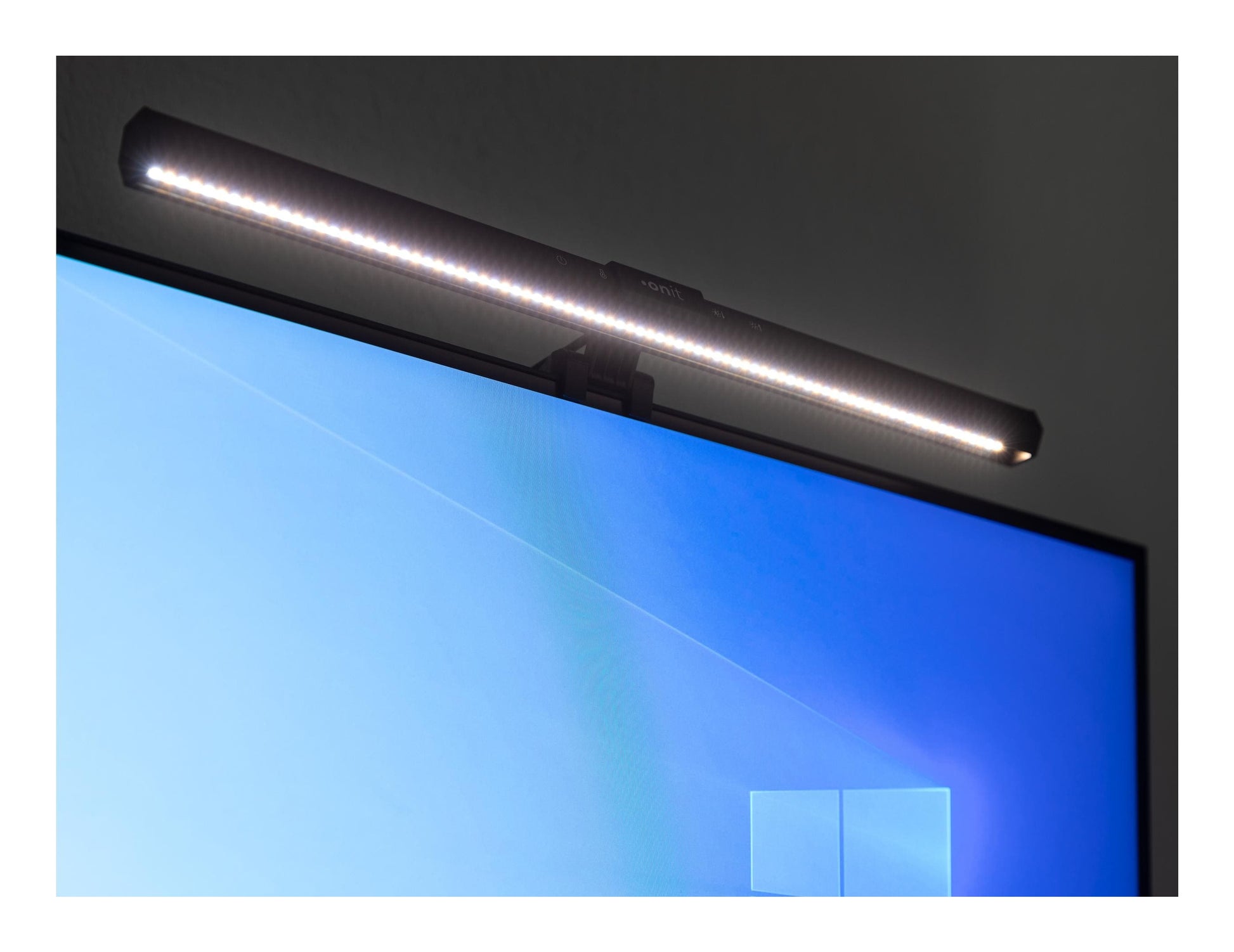 ONIT Monitor-Lichtleiste F01700 – 300 lm, 2800–6500 K (einstellbar), 10 Stufen, USB – Schwarz
