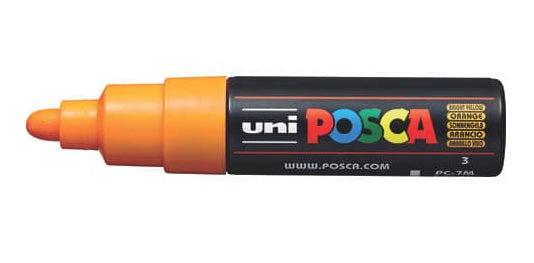Uni-Ball POSCA Paint Marker – Rundspitze, 4,5–5,5 mm, wasserbasiert, Sonnengelb