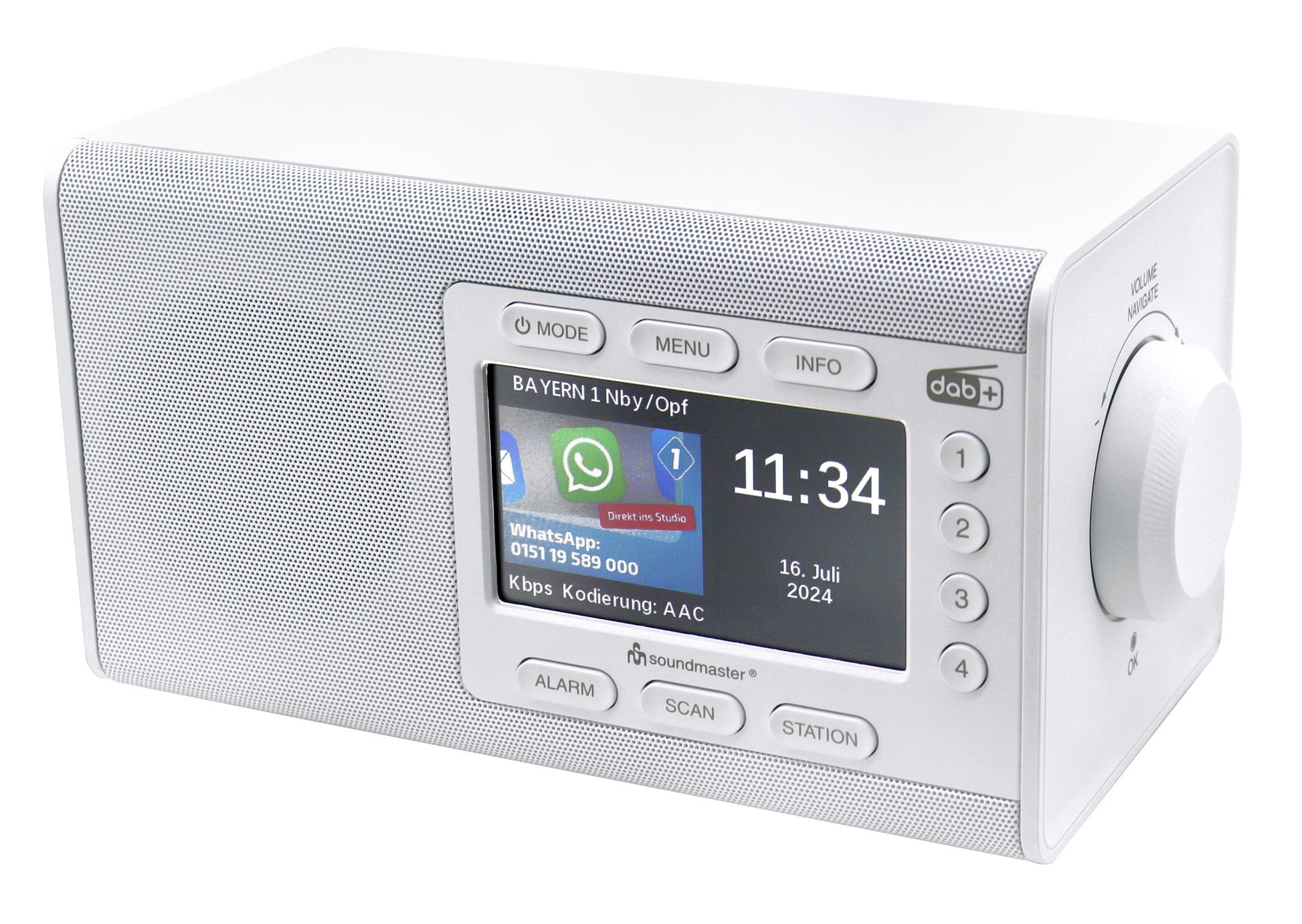 Soundmaster DAB900WE – USB-C, 5 W