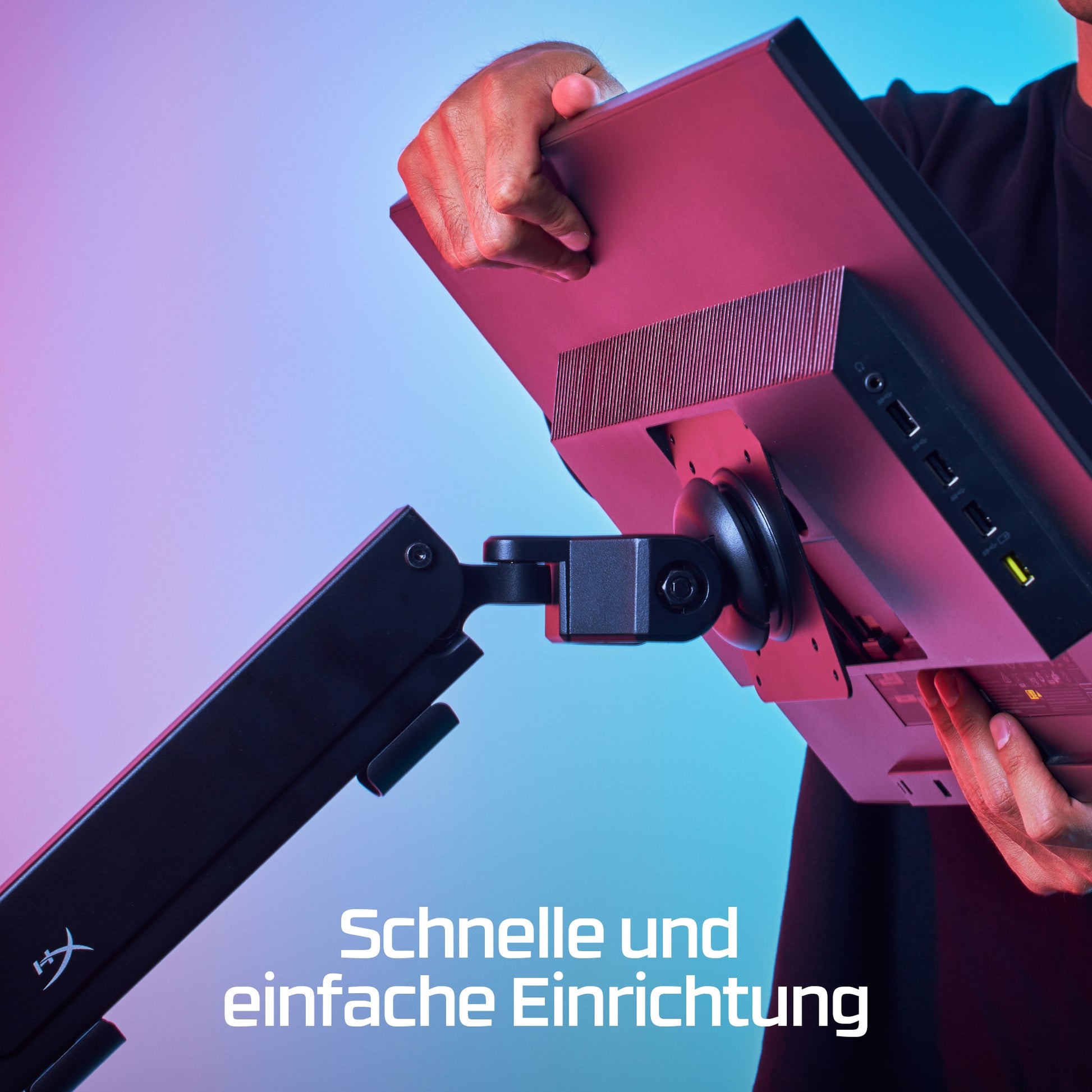 HyperX Armada Addon – Wandhalterung, bis 32", VESA 100 × 100 mm, 9,1 kg, drehbar, schwarz