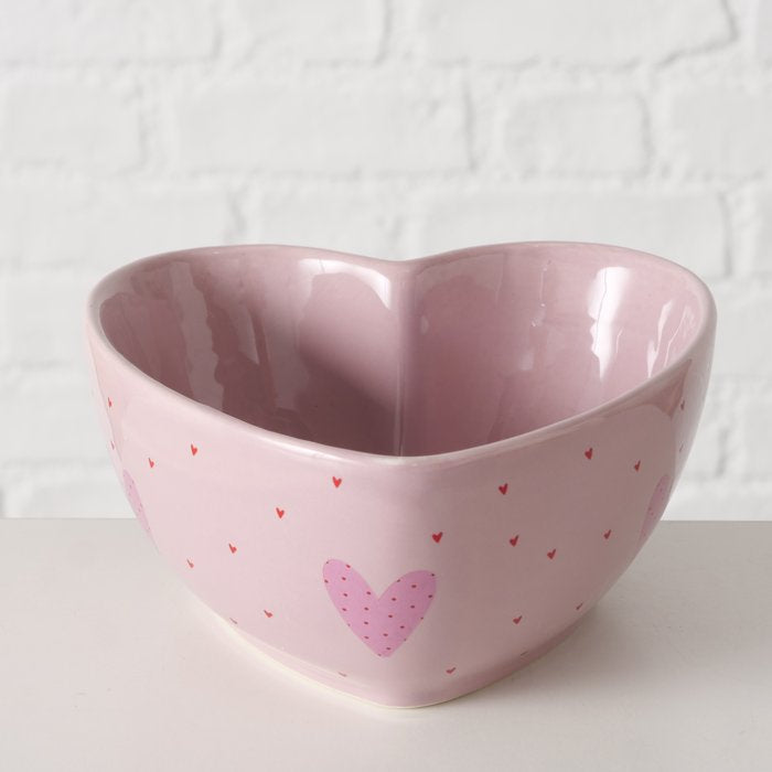 Boltze Müslischale – 14,2 × 14,2 × 7,0 cm, Keramik, Rosa, spülmaschinenfest