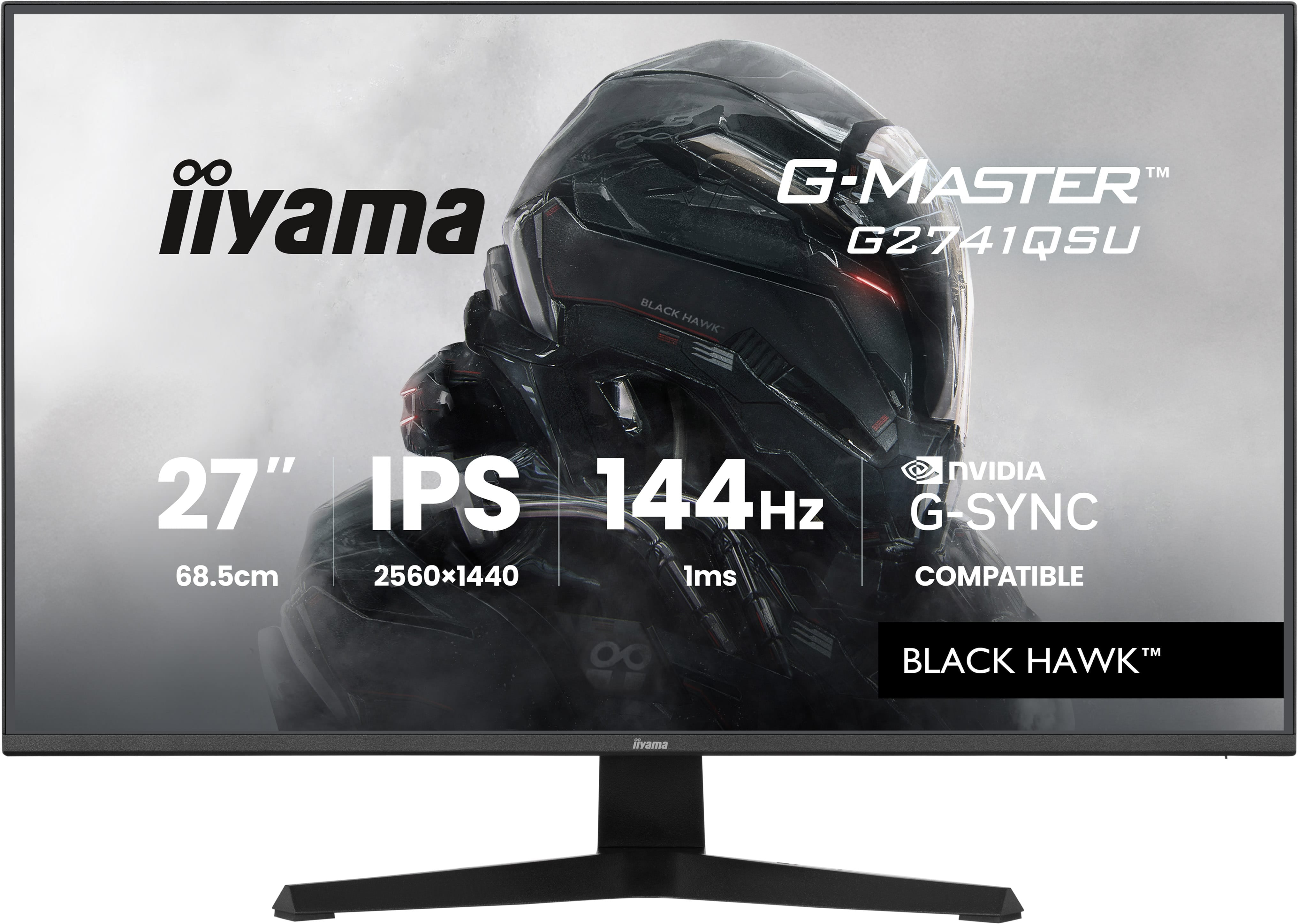 iiyama G2741QSU-B1 – Monitor, 27" 2560 × 1440 (WQHD), IPS, 144 Hz