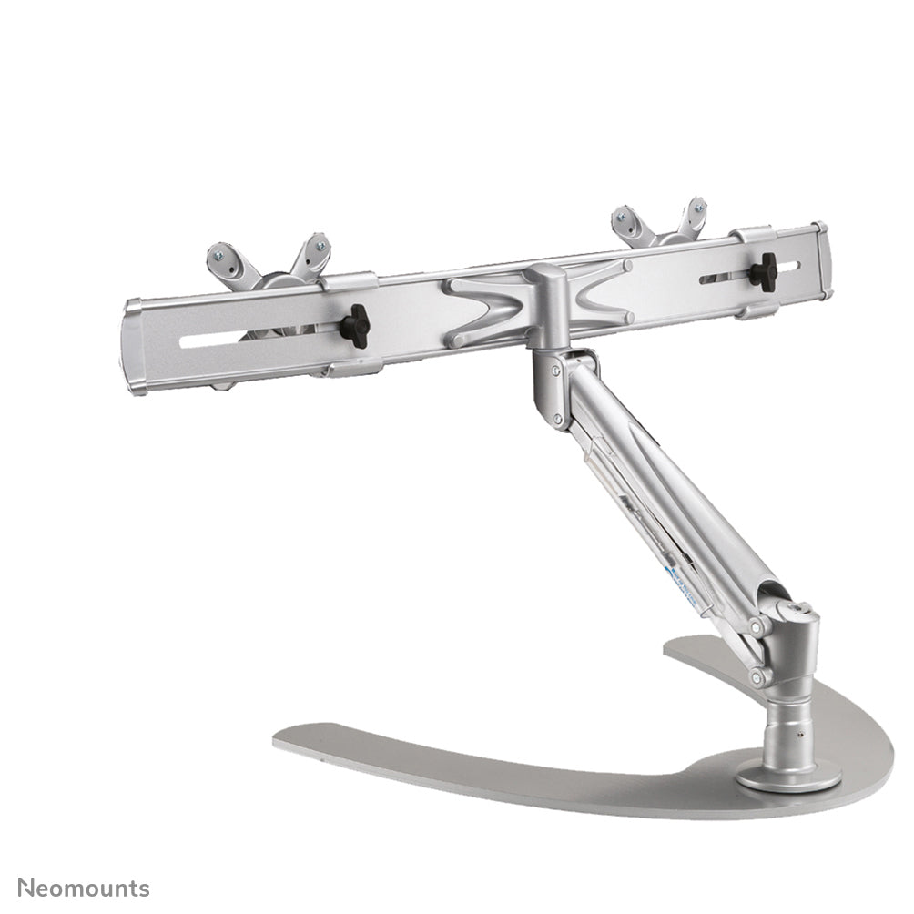 Neomounts Tischhalterung, Dual, Standfuss, bis 24", höhenverstellbar (Gasfeder), Neigen/Schwenken, Silber