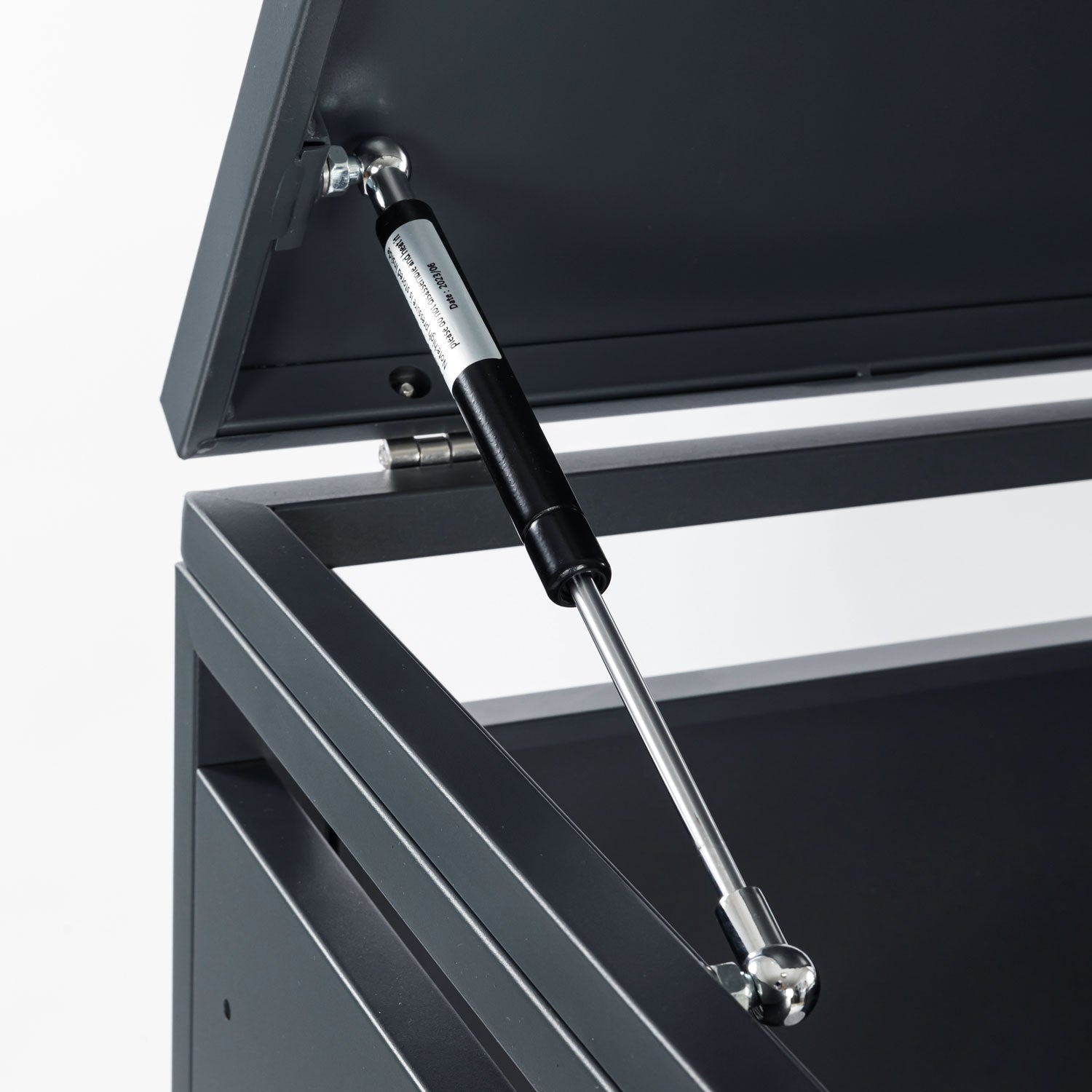 Phoenix Safe Co. Müllcontainer GB1168AWK – Stahl, rechteckig – anthrazit/Eichenholzoptik – mit Deckel