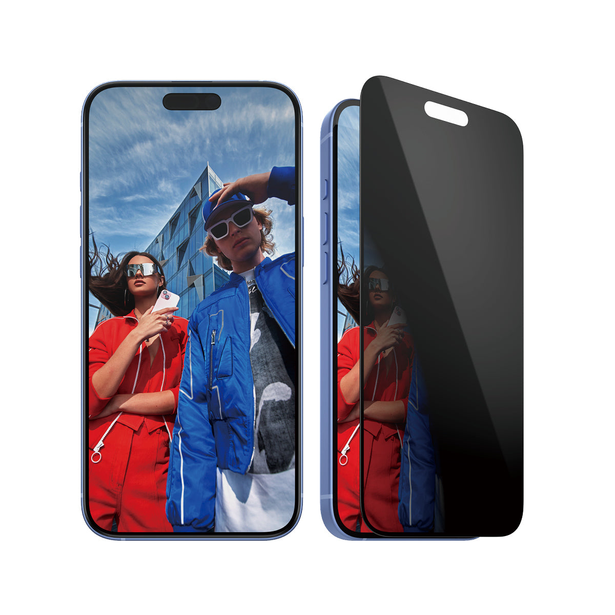 PanzerGlass Privacy-Filter (Panzerglas), Ultra-Weit Passform – für iPhone 16 Plus/15 Plus – mit Applikator