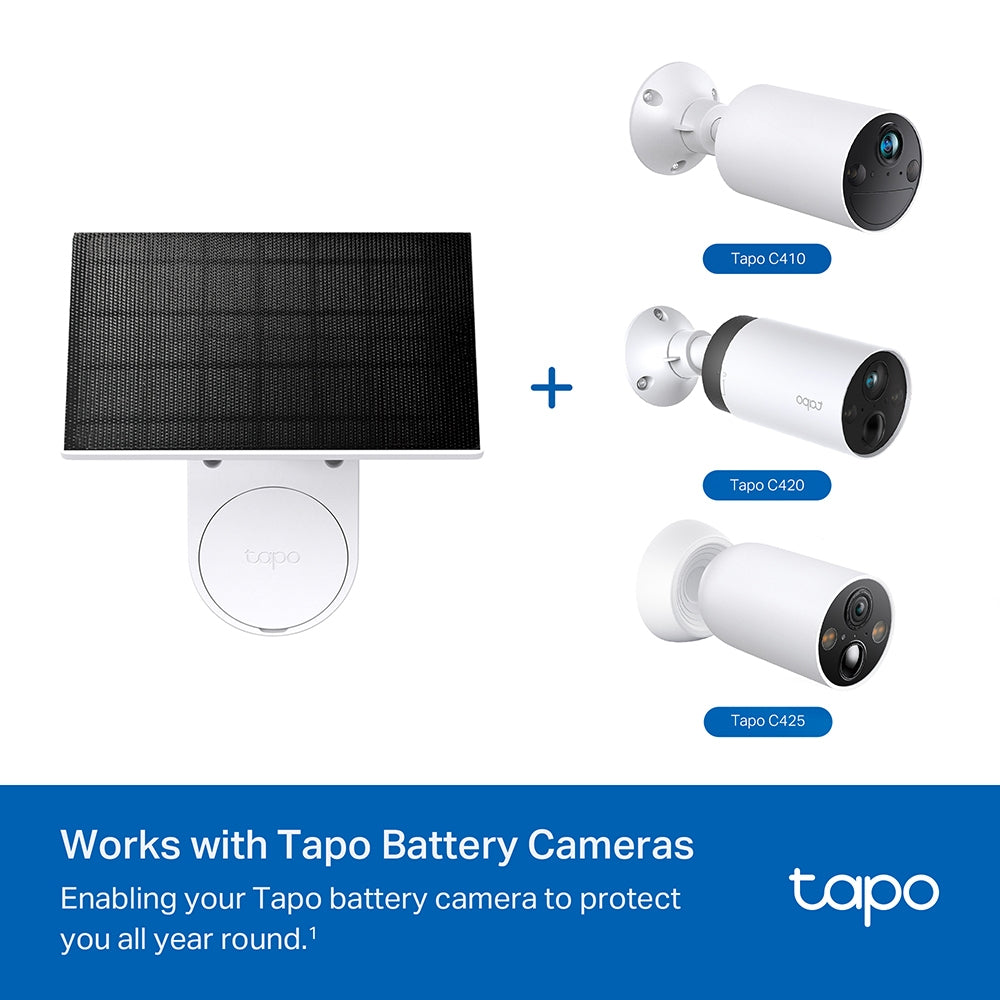 TP-Link Tapo A201 Solarpanel – 2,5 W, 5,2 V, USB, IP65 – für Tapo C400, C410, C420 und andere