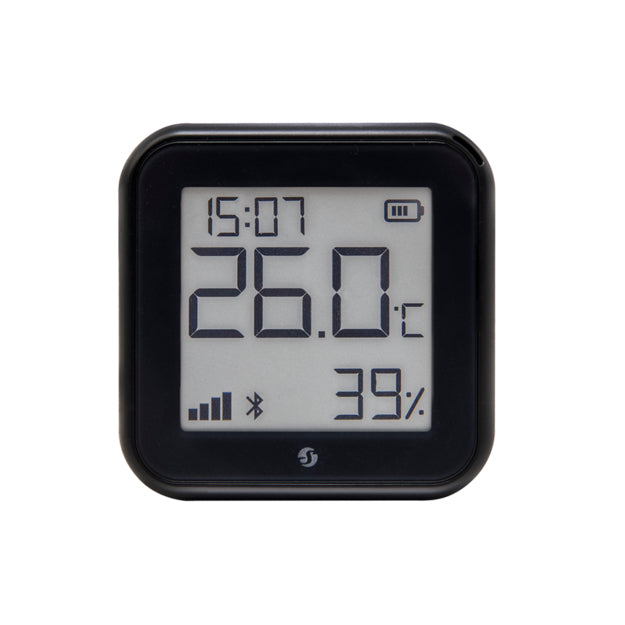 Shelly Gen3 – Temperatur- & Feuchtigkeitssensor, WLAN & Bluetooth, E-Paper-Display – Schwarz