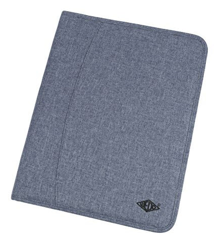 Wedo Denim Schreibmappe für A4, Reissverschluss, Polyester, Blau