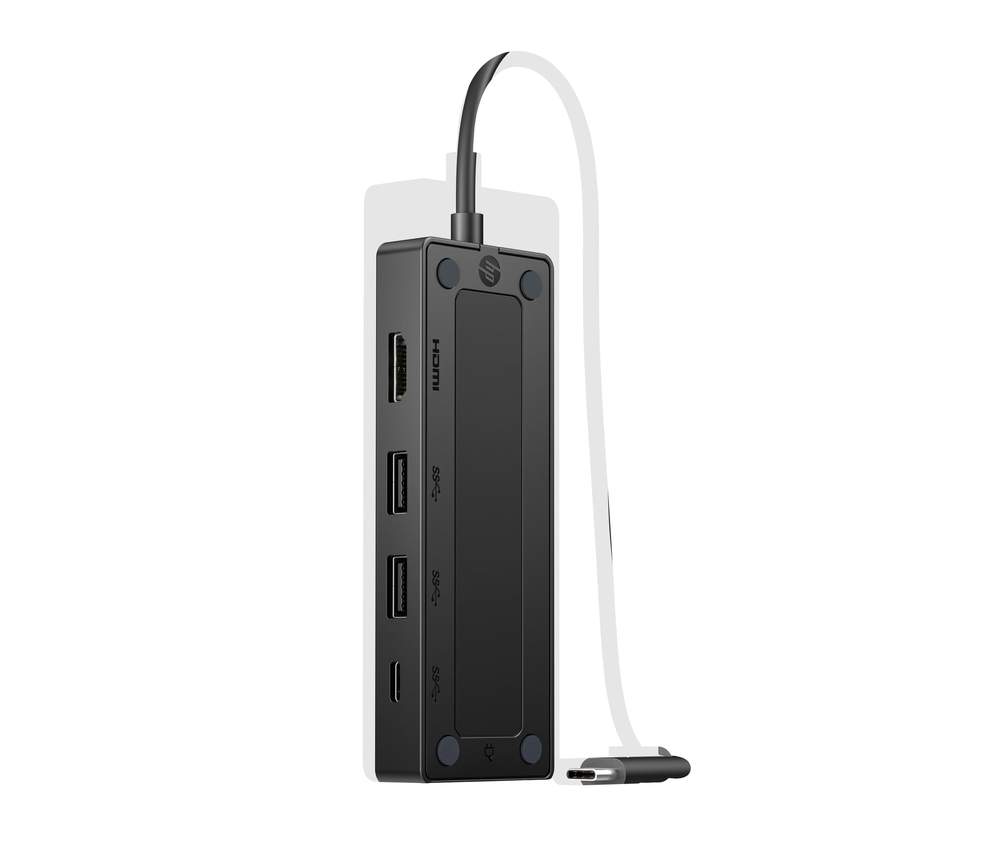 HP Travel G3 Multiport-Adapter – USB-C, 1× HDMI, 2× USB-A, 65 W PD, für Windows/Mac/ChromeOS