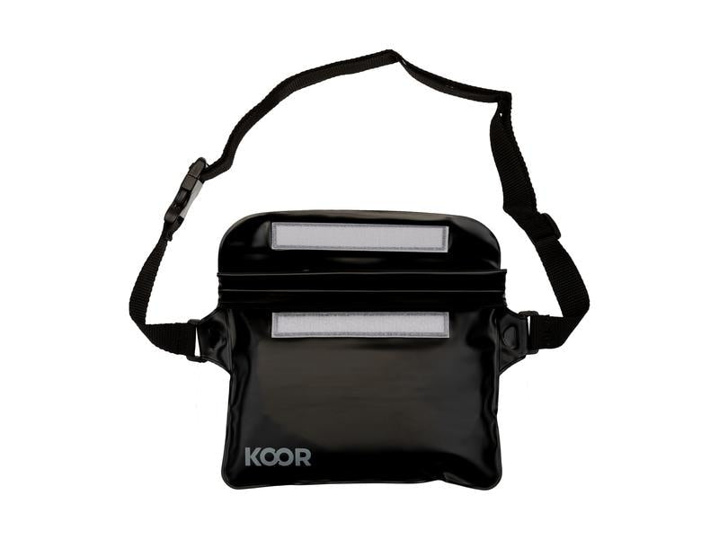 KOOR Pouch/Umhängetasche – für Smartphones, PVC, Schwarz, wasserfest, mit Schultergurt
