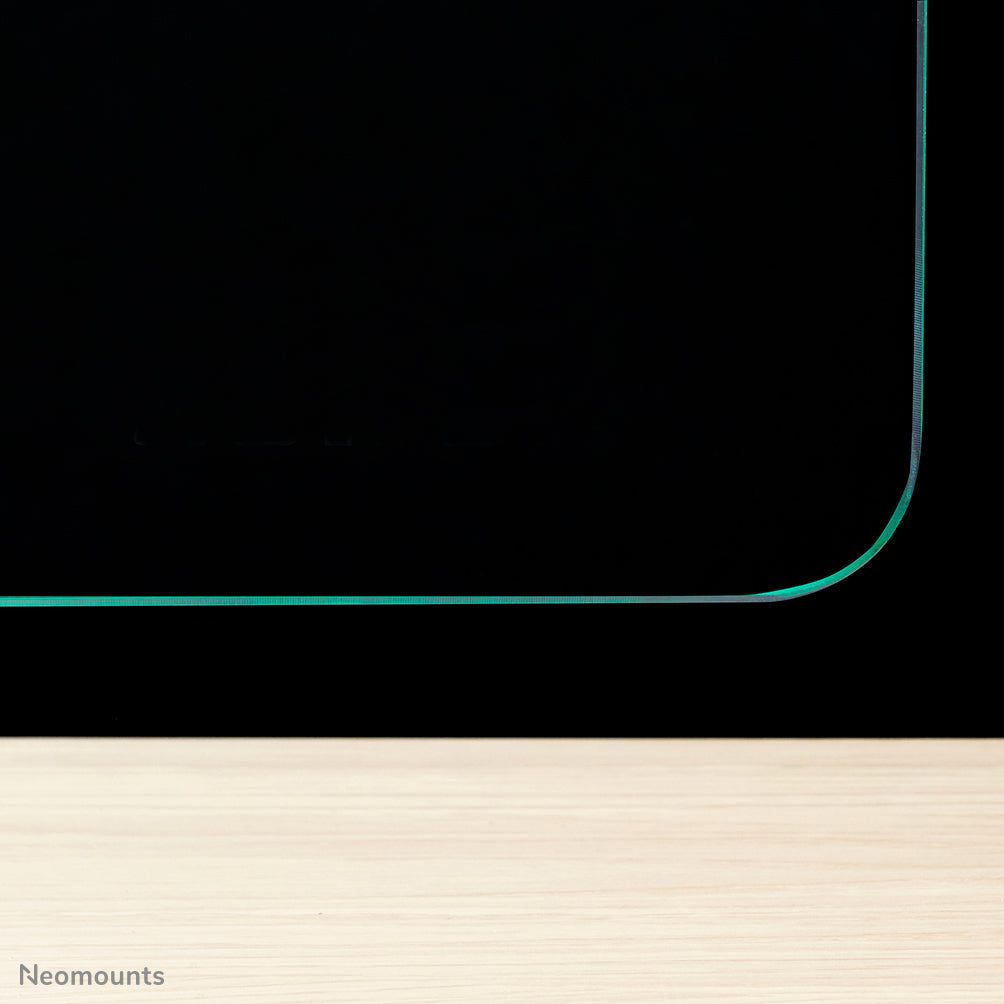 Neomounts Hygieneschutzschild – 1'200 × 650 mm, transparent, mit Montageset, für Tischplatten 0–25 mm