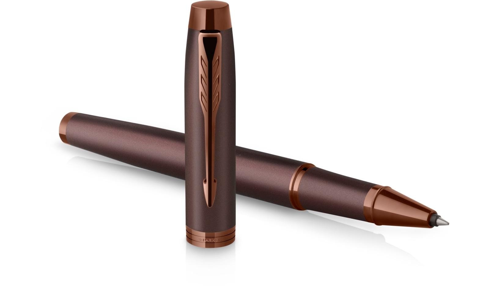 Parker IM Mono Burgundy – Tintenroller, Druckmechanik, fein (F), schwarz, Geschenkbox