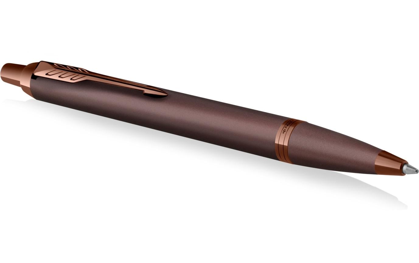 Parker IM Mono Burgundy Kugelschreiber – Blau, Druck, Edelstahl, Metallic, nachfüllbar